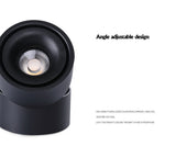 Dimmable LED Downlights Surface Mounted COB LED Spot Ceiling Lamp 9W 12W 15W 18W Foldable And 360° Rotatable Background