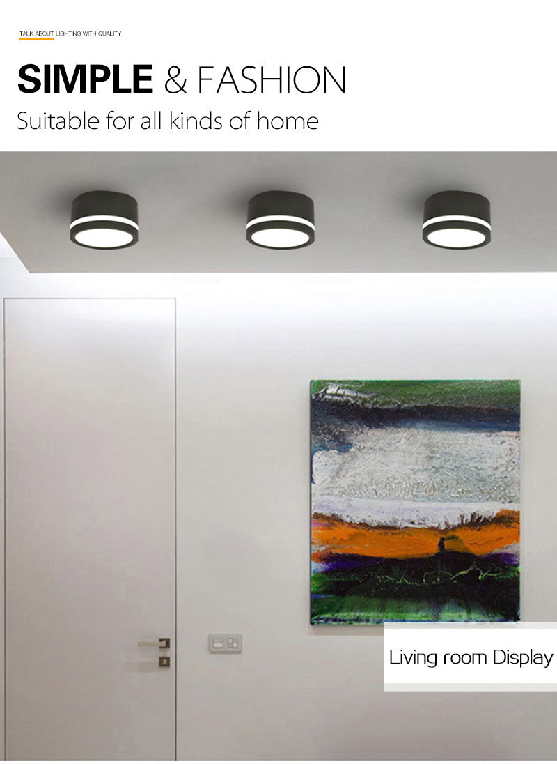 Surface Mounted Dimmable Led Downlight 18W 12W 15W 5W 7W 9W Side Guide Light lamp for ceiling spot lights 220V Dimming Lighting