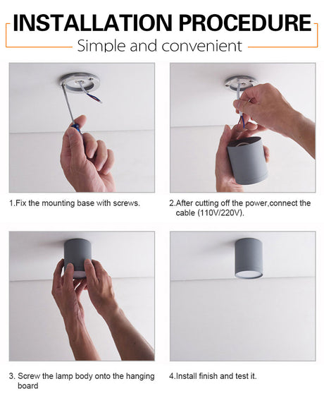 Surface Mounted Dimmable Led Downlight 18W 12W 15W 5W 7W 9W Side Guide Light lamp for ceiling spot lights 220V Dimming Lighting