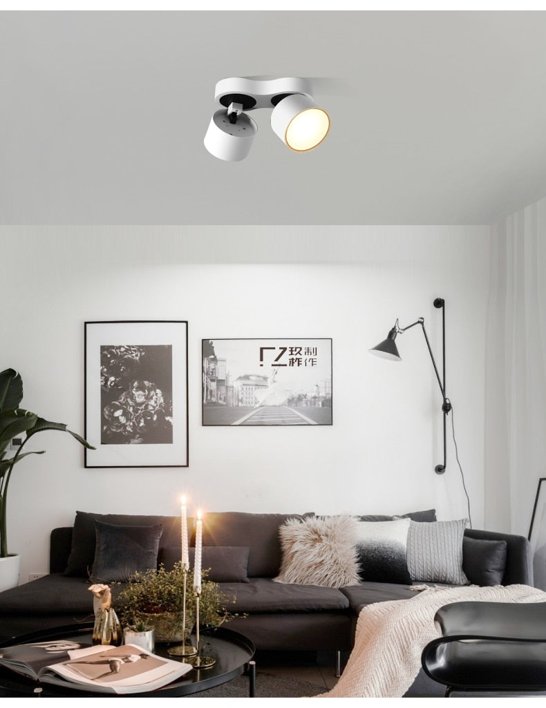 Dimmable Round Folding Rotating LED Downlights 9W 12W 15W SMD5730 CHIP Spot Lights AC85~265V LED Ceiling Lamps Indoor Ligh