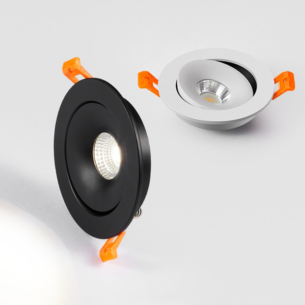 DBF 2022 New 360 Degrees Angle Adjustable 5W 7W 10W 12W 18W Ceiling Spot Lights Recessed Downlights For Home TV Background