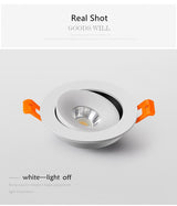 DBF 2022 New 360 Degrees Angle Adjustable 5W 7W 10W 12W 18W Ceiling Spot Lights Recessed Downlights For Home TV Background