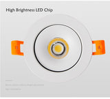 DBF 2022 New 360 Degrees Angle Adjustable 5W 7W 10W 12W 18W Ceiling Spot Lights Recessed Downlights For Home TV Background