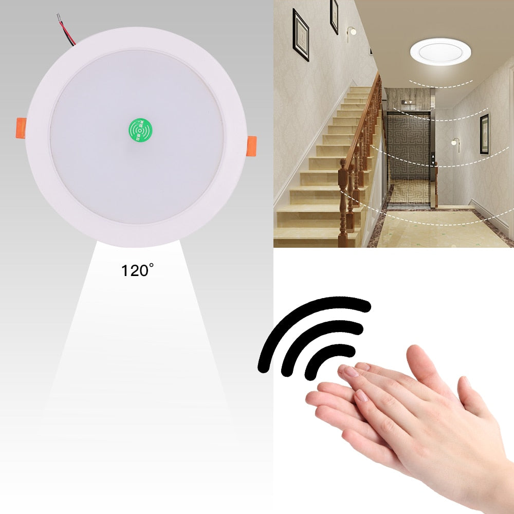 AC 220V LED Downlight Smart Voice Control Ceiling Lamp 3W 5W 9W 18W Ceiling Spot Light Recessed Lamp White Warm White Downlight