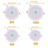 AC 220V LED Downlight Smart Voice Control Ceiling Lamp 3W 5W 9W 18W Ceiling Spot Light Recessed Lamp White Warm White Downlight