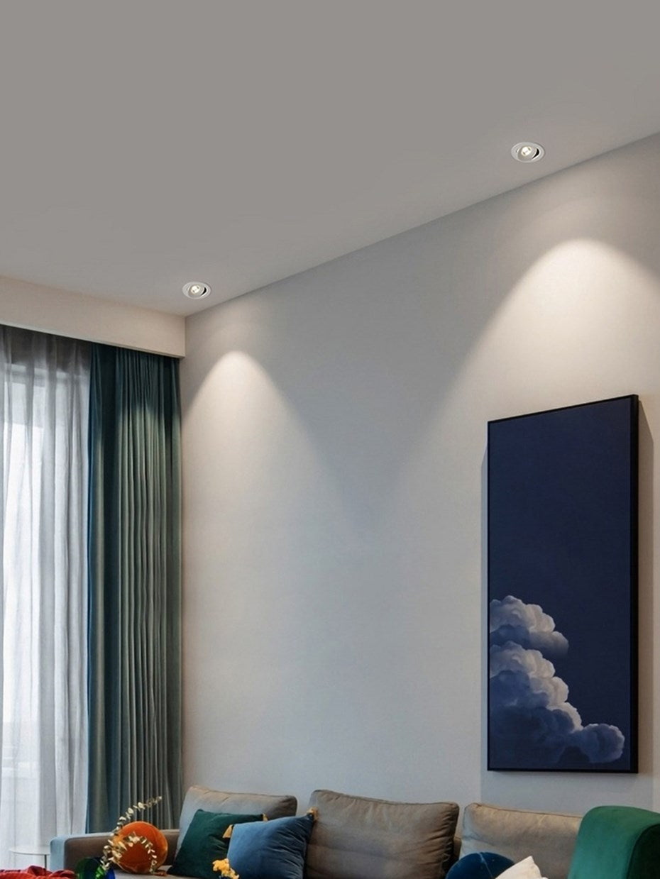 DBF 2022 New 360 Degrees Angle Adjustable 5W 7W 10W 12W 18W Ceiling Spot Lights Recessed Downlights For Home TV Background