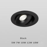 DBF 2022 New 360 Degrees Angle Adjustable 5W 7W 10W 12W 18W Ceiling Spot Lights Recessed Downlights For Home TV Background