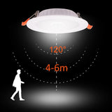 LED Downlight With Radar PIR Motion Sensor 3W 5W 9W 18W Round Recessed Lamp 220V Down Light Bedroom Kitchen Led Panel Light