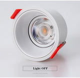 DBF 2021 New Deep-Glare LED Ceiling Spot Light 5W 7W 15W 18W Angle Adjustable Dimmable Embedded Downlight for Kitchen Bedroom