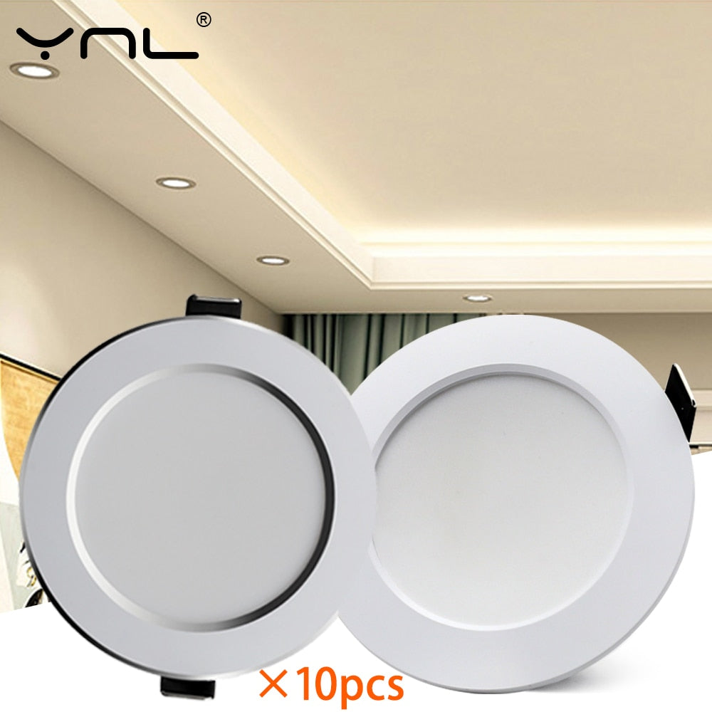 Ceiling LED Downlight AC 220V 10Pcs/lot LED Spot Light 18W 15W 12W 9W 7W Round Recessed Downlight Room For Home Decor Spotlight
