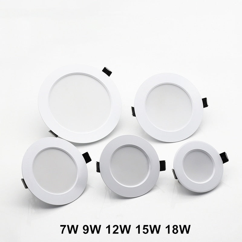 Ceiling LED Downlight AC 220V 10Pcs/lot LED Spot Light 18W 15W 12W 9W 7W Round Recessed Downlight Room For Home Decor Spotlight