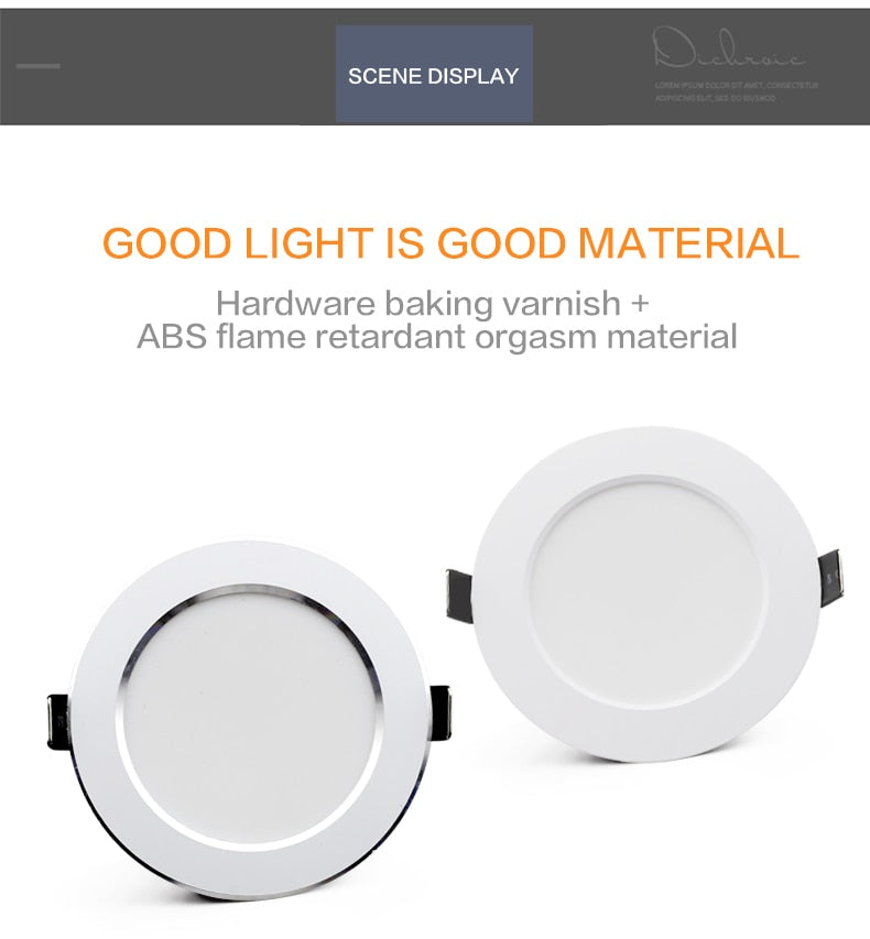 Ceiling LED Downlight AC 220V 10Pcs/lot LED Spot Light 18W 15W 12W 9W 7W Round Recessed Downlight Room For Home Decor Spotlight