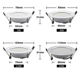 Ceiling LED Downlight AC 220V 10Pcs/lot LED Spot Light 18W 15W 12W 9W 7W Round Recessed Downlight Room For Home Decor Spotlight