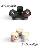 Dimmable Led Downlights Adjustable Collapsible Rotating Cob 27w 36w 48w Led Ceiling Spot Lights Ac 220v Lamps For Room Foyer