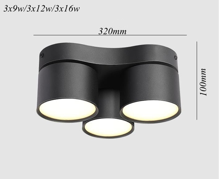 Dimmable Led Downlights Adjustable Collapsible Rotating Cob 27w 36w 48w Led Ceiling Spot Lights Ac 220v Lamps For Room Foyer