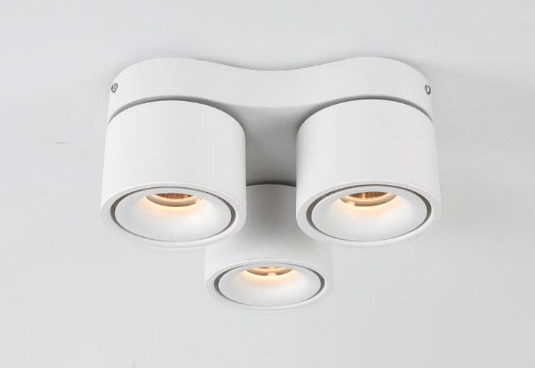 Dimmable Led Downlights Adjustable Collapsible Rotating Cob 27w 36w 48w Led Ceiling Spot Lights Ac 220v Lamps For Room Foyer