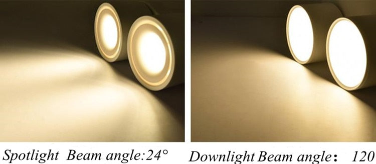 Dimmable Led Downlights Adjustable Collapsible Rotating Cob 27w 36w 48w Led Ceiling Spot Lights Ac 220v Lamps For Room Foyer
