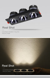 High Brightness Anti Glare Ceiling Recessed LED COB Downlights Angle Adjust 21W 36W 45W 60W Spot Lights Home Indoor Bedroom 220V