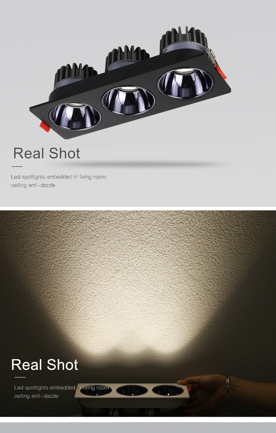 High Brightness Anti Glare Ceiling Recessed LED COB Downlights Angle Adjust 21W 36W 45W 60W Spot Lights Home Indoor Bedroom 220V