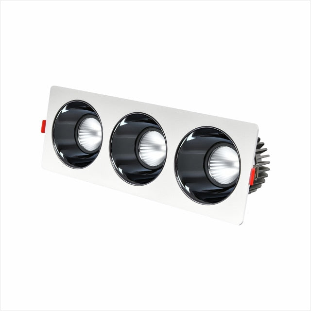 High Brightness Anti Glare Ceiling Recessed LED COB Downlights Angle Adjust 21W 36W 45W 60W Spot Lights Home Indoor Bedroom 220V