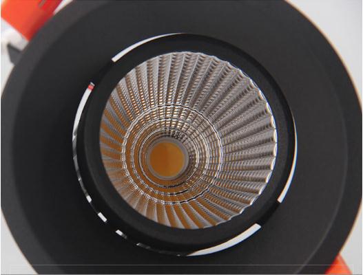 Dimmable LED Downlight Anti Glare 9W 12W 85-265V COB LED DownLights Dimmable Spot Recessed Down Light Bulb White Black body