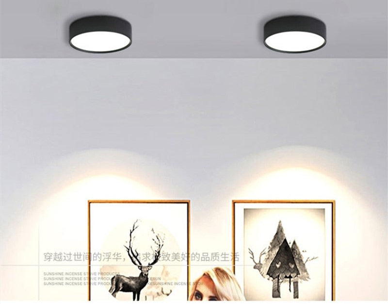 Ultra-thin surface mount LED panel light AC85-265v 7W 9W 12W 15W 18W 24W downlight ceiling light home lighting