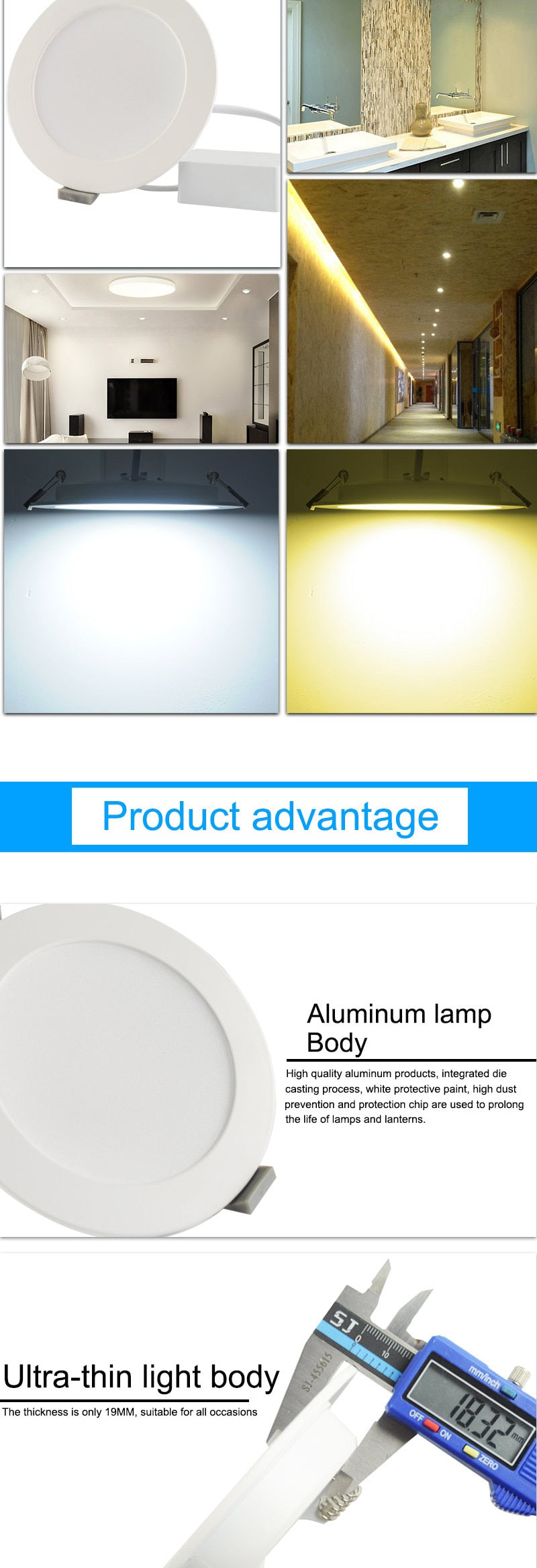 Green Eye led downlight 3w 5w 7w 12w 18w spot led downlight AC 220V 240V led lamp 2835SMD Ultra thin round panel light bedroom