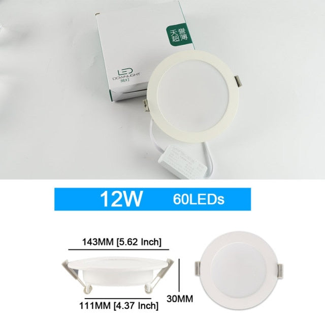 Green Eye led downlight 3w 5w 7w 12w 18w spot led downlight AC 220V 240V led lamp 2835SMD Ultra thin round panel light bedroom