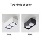 Surface Mounted LED Ceiling Lamp Spot 28W Led Downlight Angle Adjust Square Box Grille Light For Kitchen Home Lighting