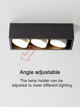 Surface Mounted LED Ceiling Lamp Spot 28W Led Downlight Angle Adjust Square Box Grille Light For Kitchen Home Lighting