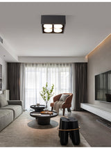 Surface Mounted LED Ceiling Lamp Spot 28W Led Downlight Angle Adjust Square Box Grille Light For Kitchen Home Lighting