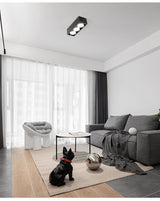 Surface Mounted LED Ceiling Lamp Spot 28W Led Downlight Angle Adjust Square Box Grille Light For Kitchen Home Lighting