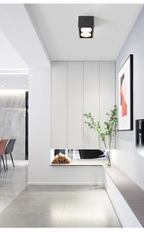 Surface Mounted LED Ceiling Lamp Spot 28W Led Downlight Angle Adjust Square Box Grille Light For Kitchen Home Lighting