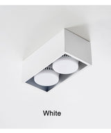 Surface Mounted LED Ceiling Lamp Spot 28W Led Downlight Angle Adjust Square Box Grille Light For Kitchen Home Lighting