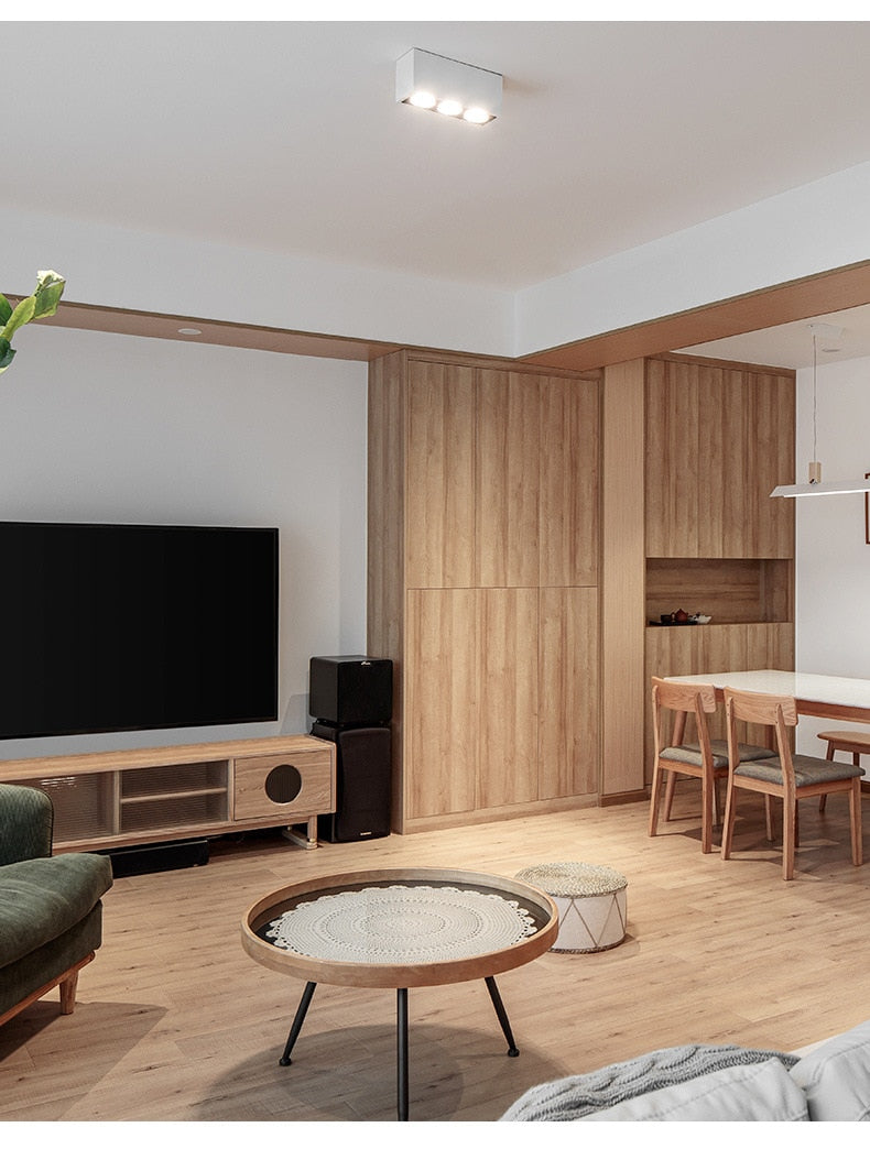 Surface Mounted LED Ceiling Lamp Spot 28W Led Downlight Angle Adjust Square Box Grille Light For Kitchen Home Lighting