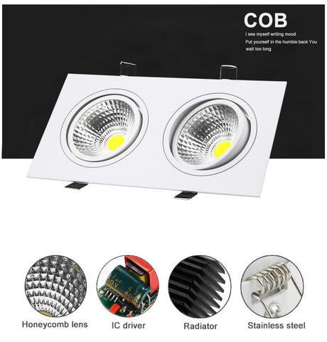 Dimmable Recessed led downlight 15W 7W cob spot light 24W 30W Recessed led lamp Modern indoor Bedroom Living room Ceiling Lamp