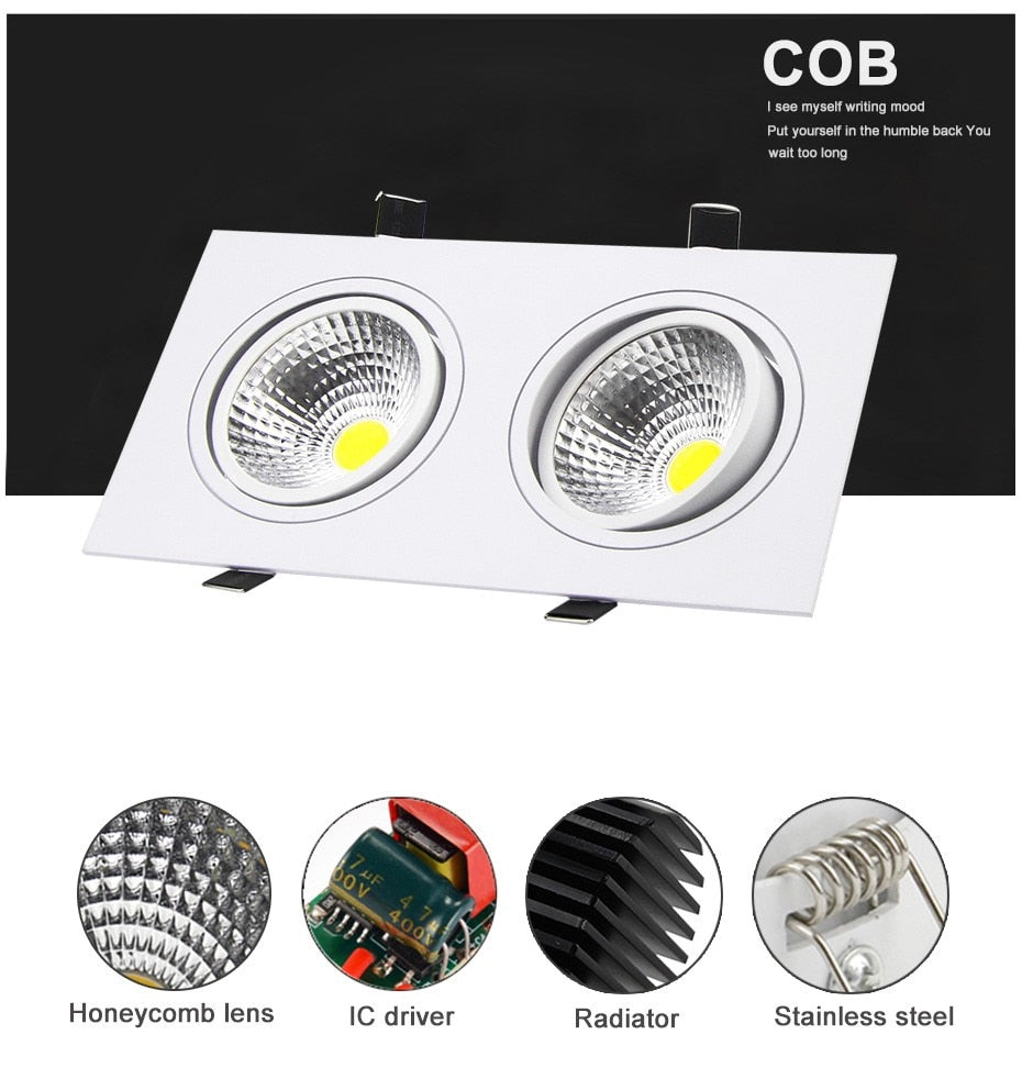 Dimmable Recessed led downlight 15W 7W cob spot light 24W 30W Recessed led lamp Modern indoor Bedroom Living room Ceiling Lamp