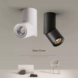 Dimmable rotatable downlights led cob ceiling spot lights ac220v 240v led lamp interior room lighting