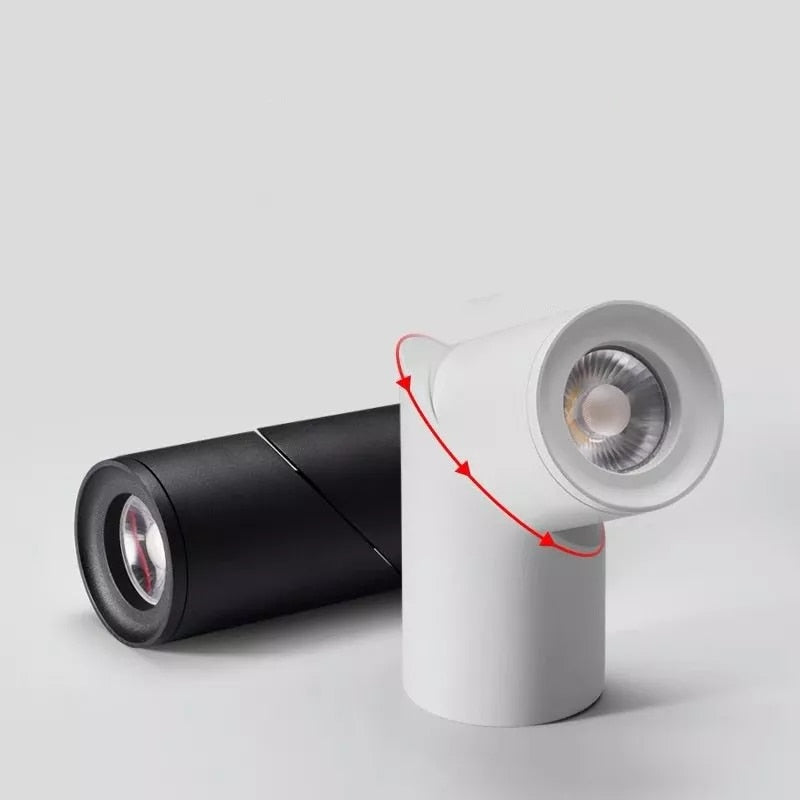 Dimmable rotatable downlights led cob ceiling spot lights ac220v 240v led lamp interior room lighting