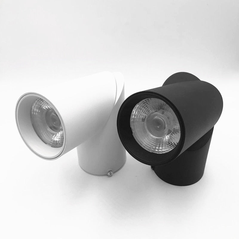 Dimmable rotatable downlights led cob ceiling spot lights ac220v 240v led lamp interior room lighting