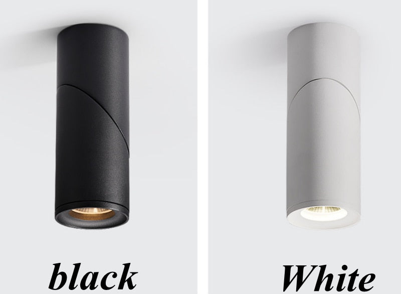 Dimmable rotatable downlights led cob ceiling spot lights ac220v 240v led lamp interior room lighting