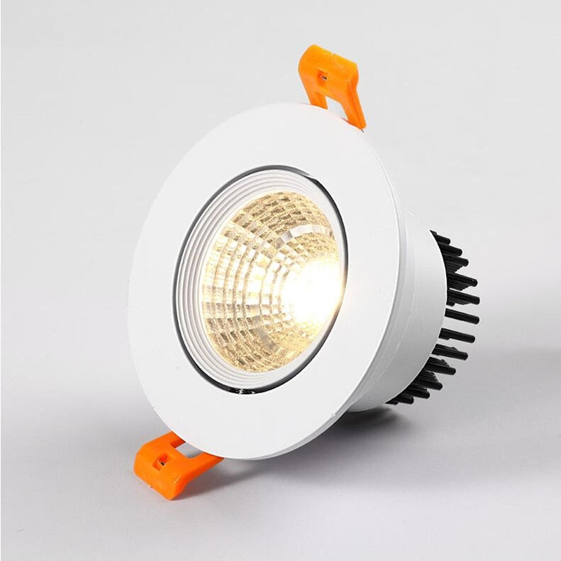 Dimmable Recessed LED Downlights 5W 7W 9W 12W COB LED Ceiling Spot Lights AC85~265V Warm Cold White LED Lamps Indoor Lighting