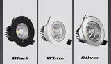 Dimmable Recessed LED Downlights 5W 7W 9W 12W COB LED Ceiling Spot Lights AC85~265V Warm Cold White LED Lamps Indoor Lighting