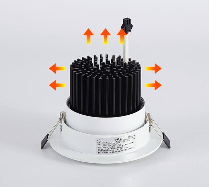 Dimmable Recessed LED Downlights 5W 7W 9W 12W COB LED Ceiling Spot Lights AC85~265V Warm Cold White LED Lamps Indoor Lighting