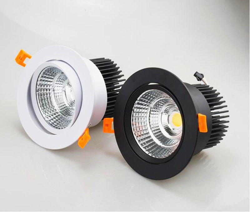 Dimmable Recessed LED Downlights 5W 7W 9W 12W COB LED Ceiling Spot Lights AC85~265V Warm Cold White LED Lamps Indoor Lighting