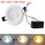 LED Downlight 10pcs/lot 5W 10W 15W 25W 3 Colors Change (3000K/4000K/6000K) Glass COB LED Downlight AC85-265V Recessed Lamp