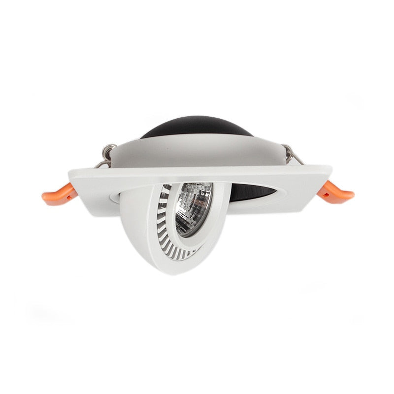 Square 360 Angle Adjustable LED COB Recessed Downlight Black/White 7W 10W 15W 14W 20W 30W LED Ceiling Spot Light Pic Background