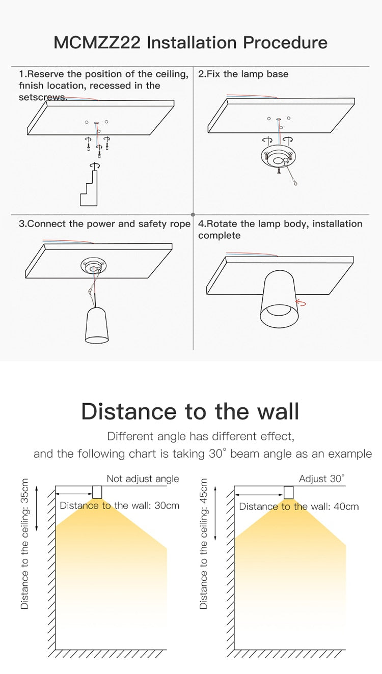 XRZLux Round Surface Mounted Led Downlights 10W COB LED Ceiling Spot Lights Aluminum Anti-glare LED Lamp Indoor Lighting