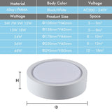 Led Downlights 220V Surface Mounted Spot Lights Panel Light Ceiling Lamp 15W 18W 12W 9W 7W Light Fixture for Indoor Lighting