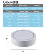 Led Downlights 220V Surface Mounted Spot Lights Panel Light Ceiling Lamp 15W 18W 12W 9W 7W Light Fixture for Indoor Lighting